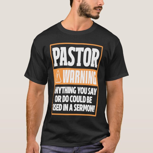 T-shirt Pastor Sermon Christian Preacher Ministre Clergé (Devant)