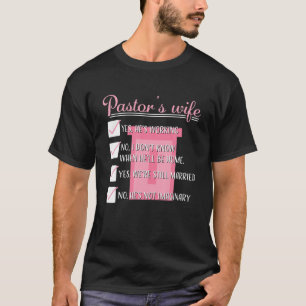 T-shirt Pastors Femme Church Funny Checklist Appréciation 