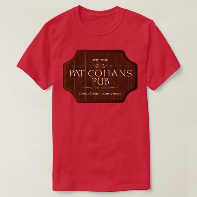 T-shirt Pat Cohans Pub de l'homme tranquille avec John Wa (Design devant)