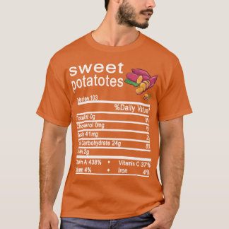 T-shirt patate douce Nutrition Funny Thanksgiving xmas