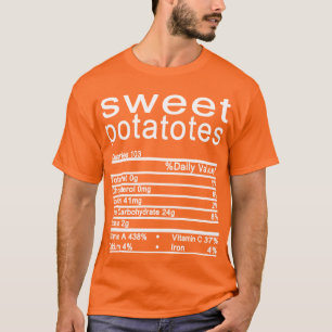 T-shirt patates douces Nutrition Facts Drôle Thanksgiving