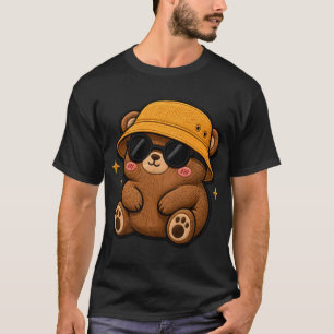 T-shirt Patch broderie ours Streetwear Mignon Kawaii