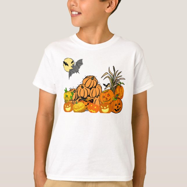 T-shirt Patch Citrouille - (Devant)
