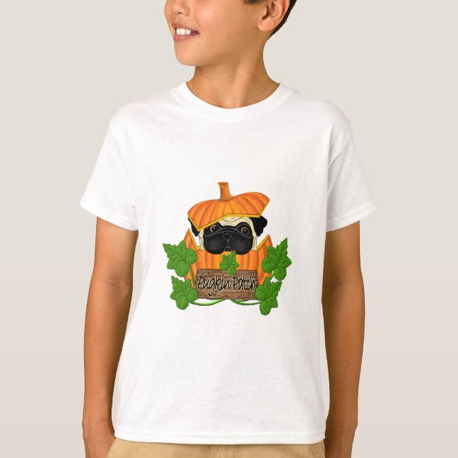 T-shirt Patch Citrouille carlin (Devant)