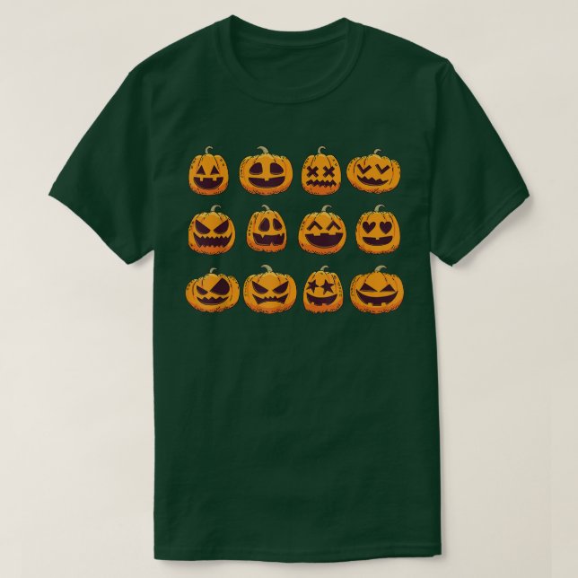 T-shirt Patch citrouille, Citrouille, Chaud Automne  (Design devant)