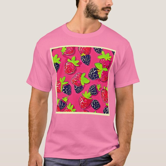 T-shirt Patch de baies : Conception sucrée (Devant)
