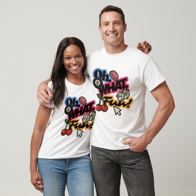 T-shirt Patch de broderie rétro de style « Oh, quel plaisi (Unisexe)