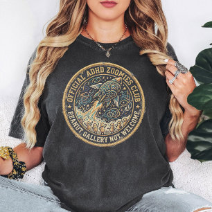 T-shirt Patch de cerveau de fusée Zoomies TDAH Citation dr