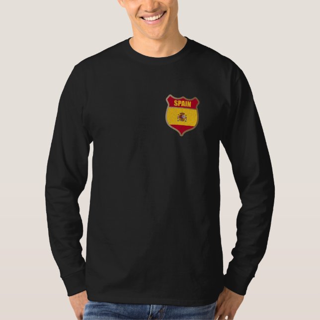 T-shirt Patch de drapeau d'Espagne pour les Espagnols et c (Devant)