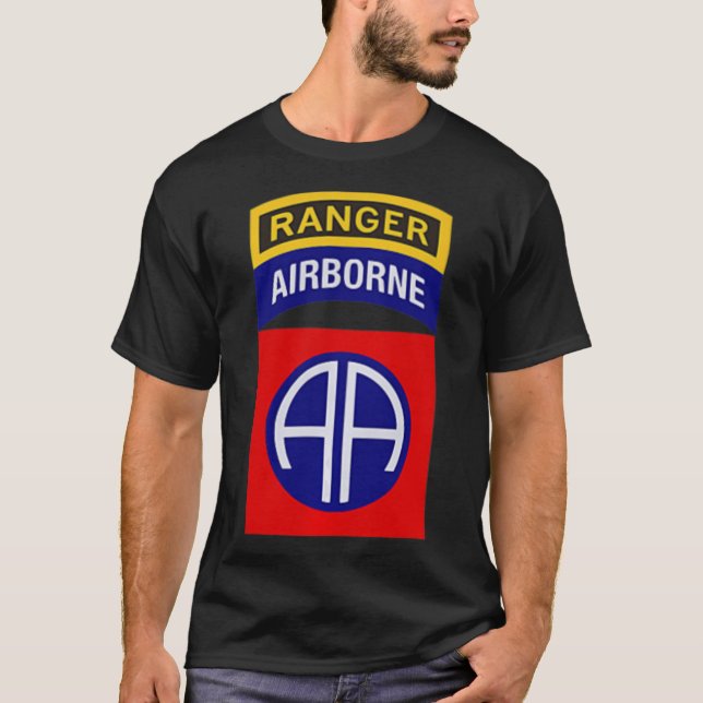 T-shirt Patch de la 82e division aéroportée avec onglet Ra (Devant)