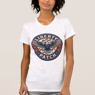 T-shirt Patch de liberté patriotique Broderie