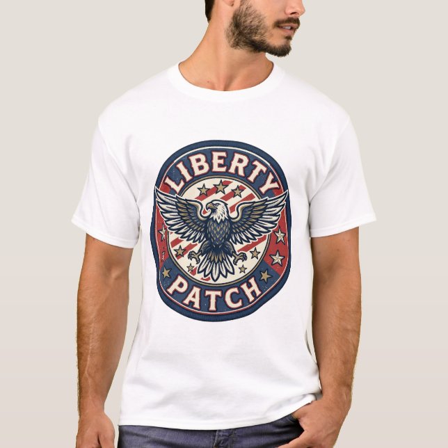 T-shirt Patch de liberté patriotique Broderie (Devant)