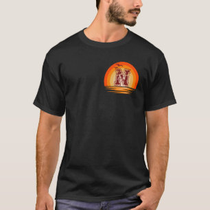 T-shirt Patch de poitrine N Minimaliste Vintage Retro Suns