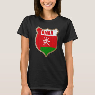 T-shirt Patch Drapeau Oman Pour Omanis Et Qui Aiment Oman