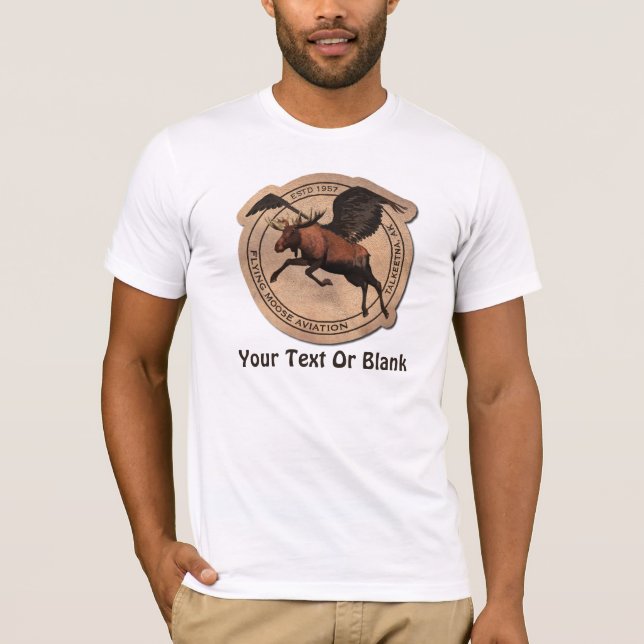 T-shirt Patch Flying Moose Aviation (Devant)