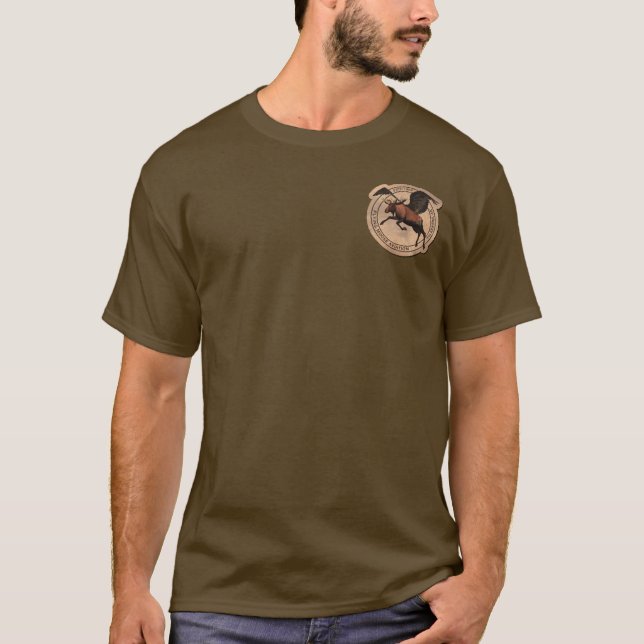 T-shirt Patch Flying Moose Aviation (Devant)