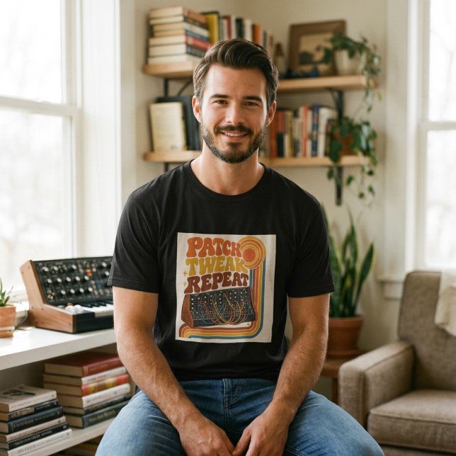 T-shirt Patch Tweak Repeat. – Synthétiseur modulaire (Créateur téléchargé)