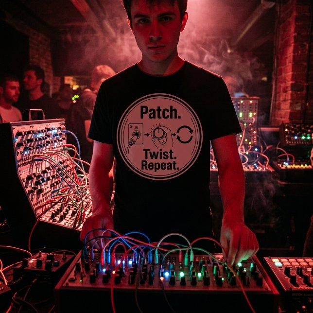 T-shirt Patch Twist Repeat. – Synthetiseur modulaire (Créateur téléchargé)