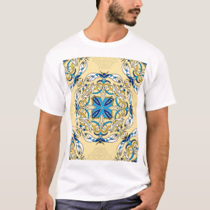 T-shirt Patchwork Arabe Floral Texture Vintage
