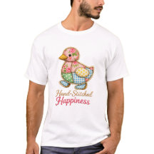 T-Shirt Patchwork Canard Brodé – “Couture Manuelle