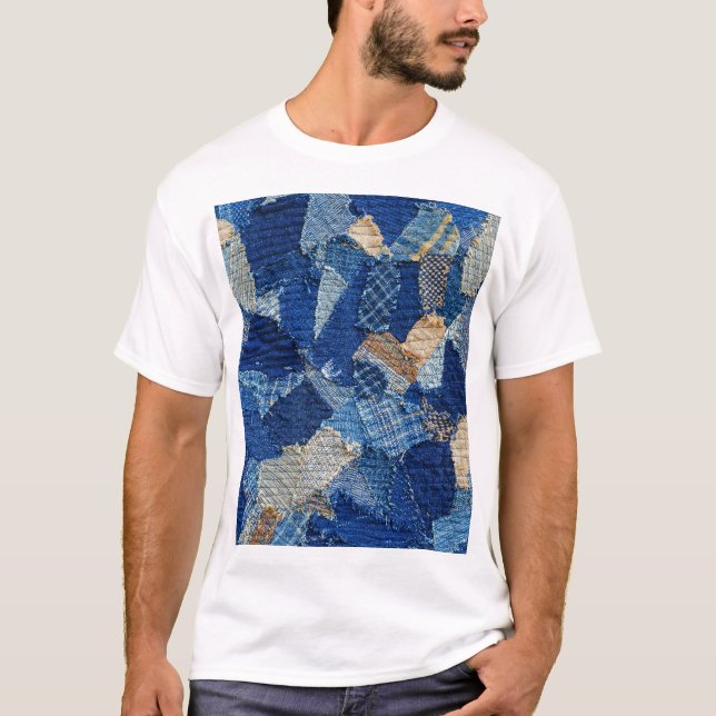 T-shirt Patchwork Chic : Fabric Motif Fun (Devant)