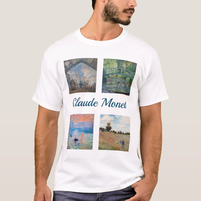 T-shirt Patchwork de chefs-d'oeuvre Claude Monet (Devant)