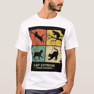 T-shirt Patchwork de quatre chats