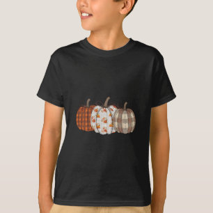 T-shirt Patchwork de saison de citrouille d'automne d'Acti