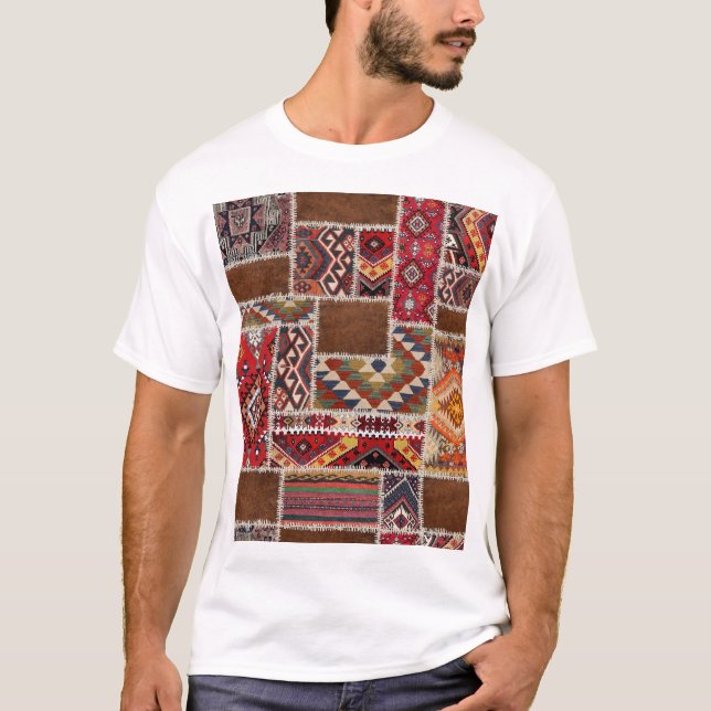 T-shirt Patchwork de tapis traditionnel : Décor de tapis d (Devant)