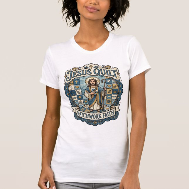 T-shirt Patchwork Jésus Foi Patchwork Jésus  (Devant)