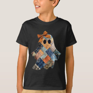 T-shirt Patchwork Quilter Fall Ghost Bow Bloc Autum