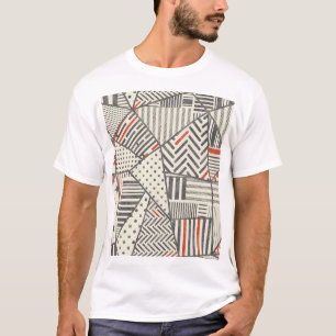 T-shirt Patchwork rétro : Conception géométrique Abstraite