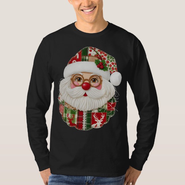 T-shirt Patchwork Santa Claus (Devant)