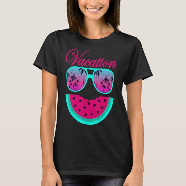 T-shirt Pâte de pastèque Lunettes de soleil Melon Summer V (Devant)