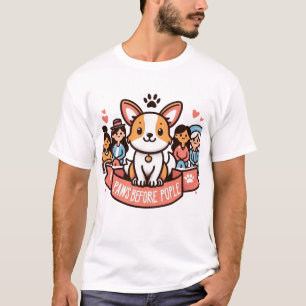 T-shirt Pâtes Avant Les Gens Drôle Amateur Chien Tee Graph