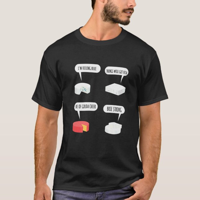 T-shirt Pâtes Avec Brie Feta Et Fromage Gouda (Devant)
