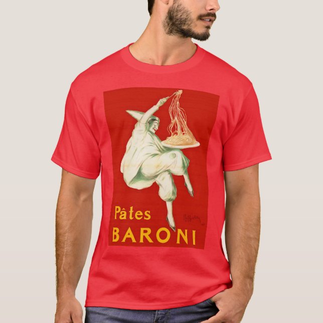 T-shirt Pates Baroni Cappiello Publicité Vintage (Devant)