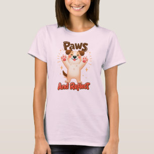 T-shirt Pâtes Et Refléter Le Chien Mignonne