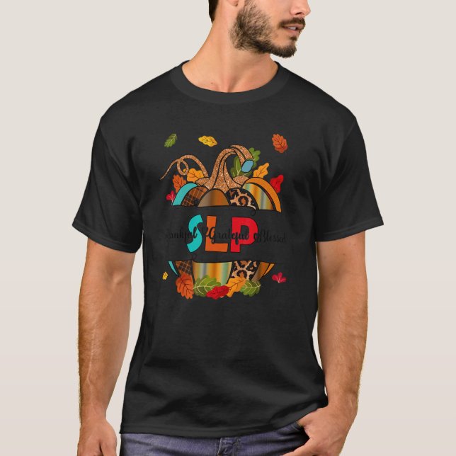 T-shirt Pathologiste de la langue de la parole Thankful Gr (Devant)