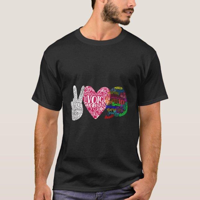 T-shirt Pathologiste de la langue de la parole Thérapie de (Devant)