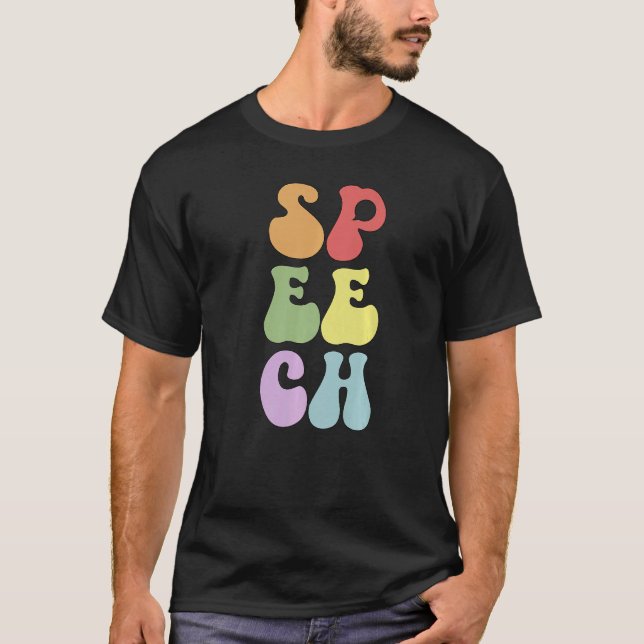 T-shirt Pathologiste de la langue super de la parole SLP P (Devant)