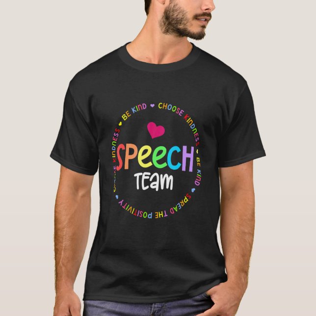 T-shirt Pathologiste de la parole Thérapie SLP Squad Spee (Devant)