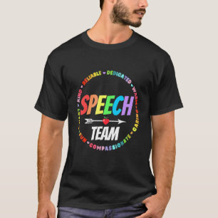 T-shirt Pathologiste de la parole Thérapie SLP Squad Spee