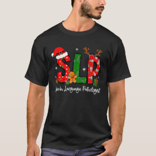 T-shirt Pathologiste du langage vocal Reindeer Santa Hat S