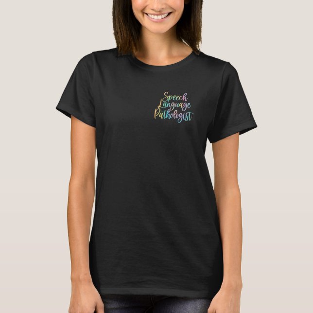 T-shirt Pathologiste du langage vocal SLP Pocke Discours T (Devant)