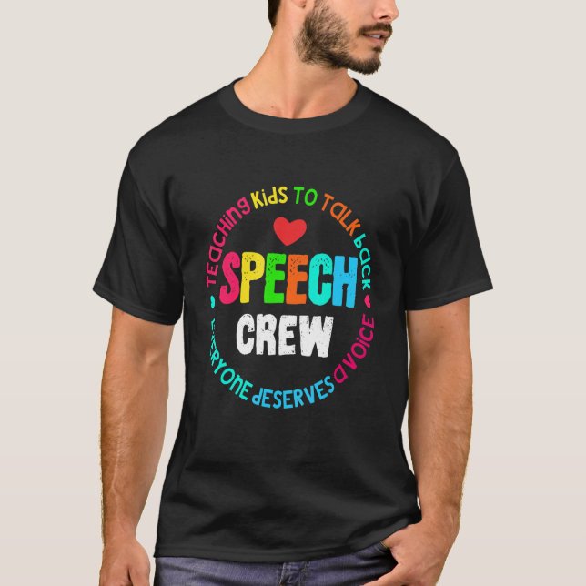 T-shirt Pathologiste du langage vocal Thérapie de l'équipa (Devant)