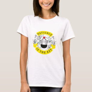 T-shirt Patience est la couleur clé et B&W Womens Basic