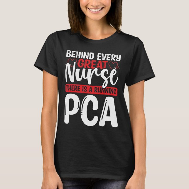 T-shirt Patient Care Assistant Nursing PCA Nurse Badge (Devant)