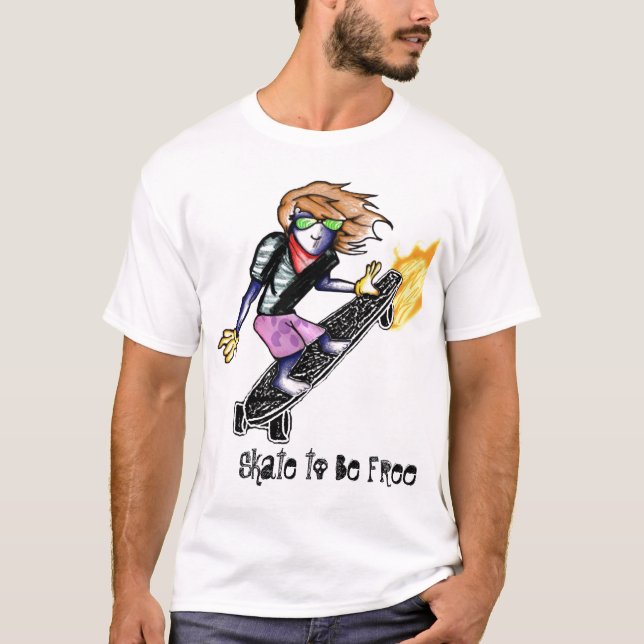 T-shirt Patin à être libre (Devant)