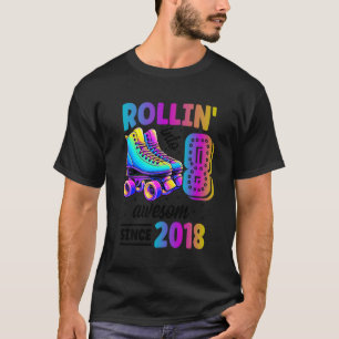 T-shirt Patin à roulettes 8e anniversaire 8 ans Née en 201
